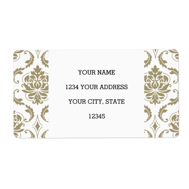 Muster für Vintage Damast aus Gold und Weiß (Vorne)