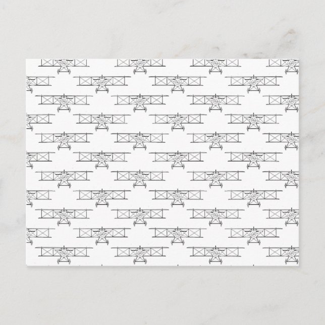 Muster für Vintage Flugzeuge Postkarte (Vorderseite)