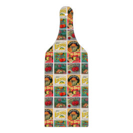 Muster für Vintage Fruchtkennzeichnung Schneidebrett