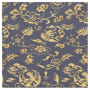 Muster für Vintage japanische Drachen, Vögel und B Stoff