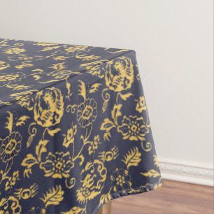 Muster für Vintage japanische Drachen, Vögel und B Tischdecke