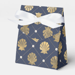 Muster für Vintage Nautische Marine und Gold-Musch Geschenkschachtel