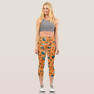 Muster für Vintage Raumfahrzeug-Raketenschiffe - K Capri Leggings