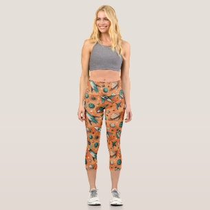 Muster für Vintage Raumfahrzeug-Raketenschiffe - K Capri Leggings