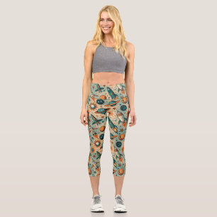 Muster für Vintage Raumfahrzeug-Raketenschiffe - K Capri Leggings