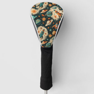 Muster für Vintage Raumfahrzeug-Raketenschiffe - K Golf Headcover