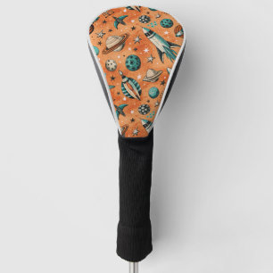 Muster für Vintage Raumfahrzeug-Raketenschiffe - K Golf Headcover