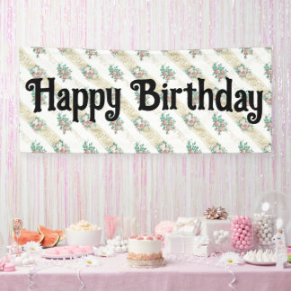 Muster für Vintage Rose - Benutzerdefiniertes Bann Banner