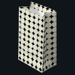 Muster für Vintage Schwarz-weiße geometrische Punk Kleine Geschenktüte<br><div class="desc">Vintages Schwarz-Weiß-Geometrisches Punktmuster-Geschenktüte</div>
