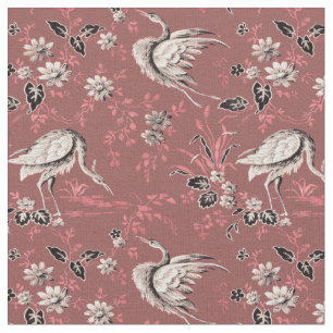 Muster für Vintage Viktorianische Herons und Blume Stoff