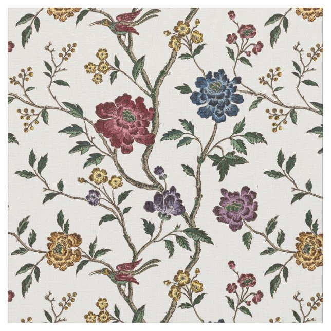 Muster für Vintage Vögel und Blume Stoff (Nahaufnahme)