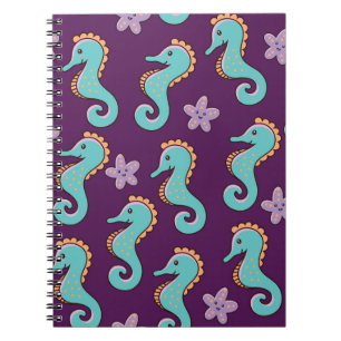 Muster für Vintages nautisches Seepferd Notizblock