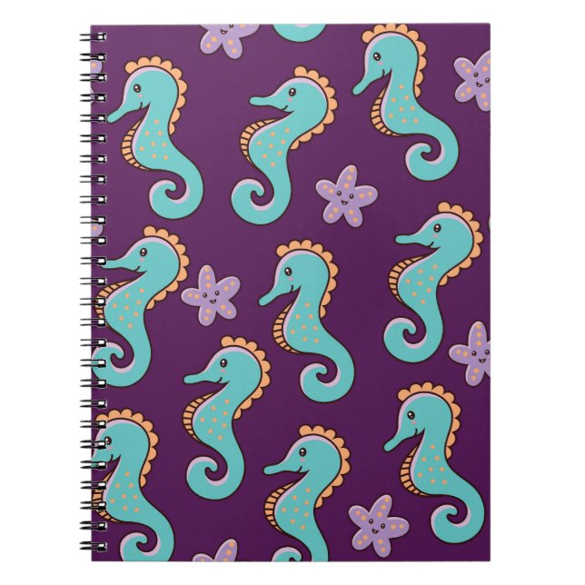 Muster für Vintages nautisches Seepferd Notizblock (Vorderseite)