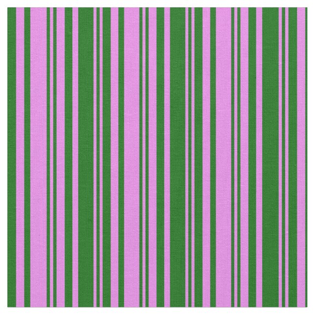 Muster für violette und dunkle grüne Streifen Stoff (Nahaufnahme)