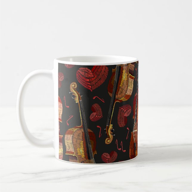 Muster für Violin Red Heart Music Kaffeetasse (Links)