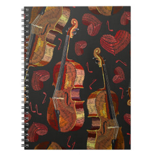 Muster für Violin Red Heart Music Notizblock