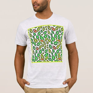 Muster für Vivid Color Burst-Blätter T-Shirt