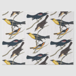 Muster für Vögel und Branchen Seidenpapier