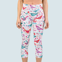 Muster für Vogelgewässer Capri Leggings