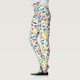 Muster für Wasserfarben-Blätter Leggings