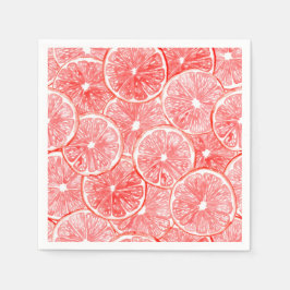 Muster für Wasserfarben-Grapefruits Serviette