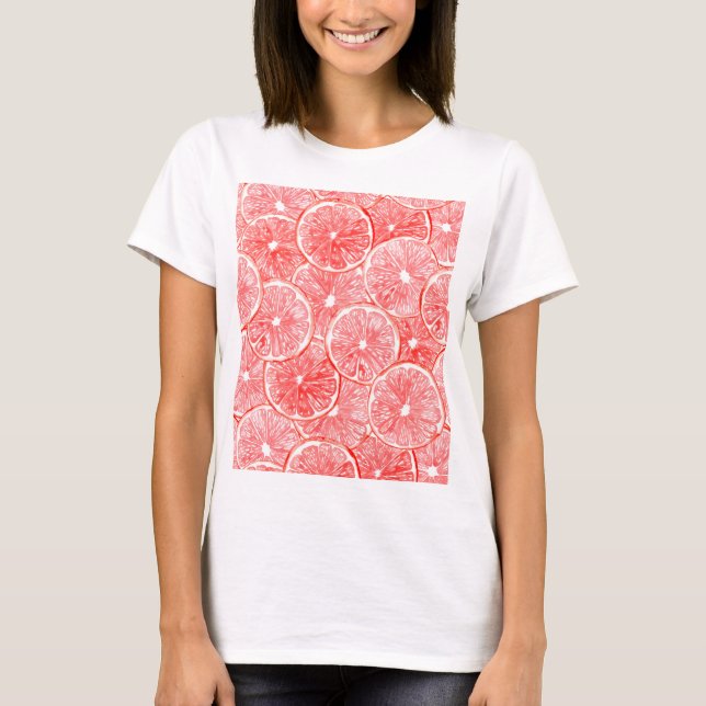 Muster für Wasserfarben-Grapefruits T-Shirt (Vorderseite)