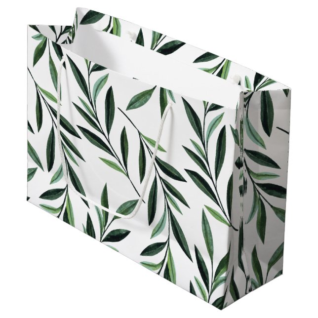 Muster für Wasserfarben Große Geschenktüte (Vorderseite Schrägansicht)