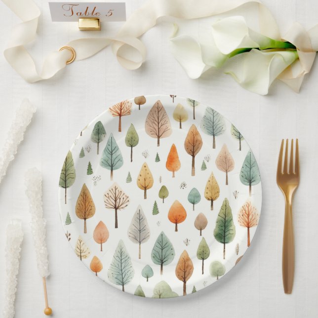 Muster für Wasserfarben Pappteller (Hochzeit)