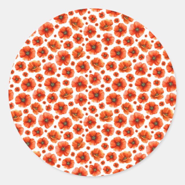 Muster für Wasserfarben Runder Aufkleber (Vorderseite)