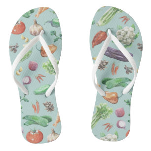 Muster für Wasserfarben und Gewürze Flip Flops