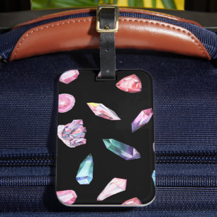 Muster für Wasserfarben und Kristalle Gepäckanhänger