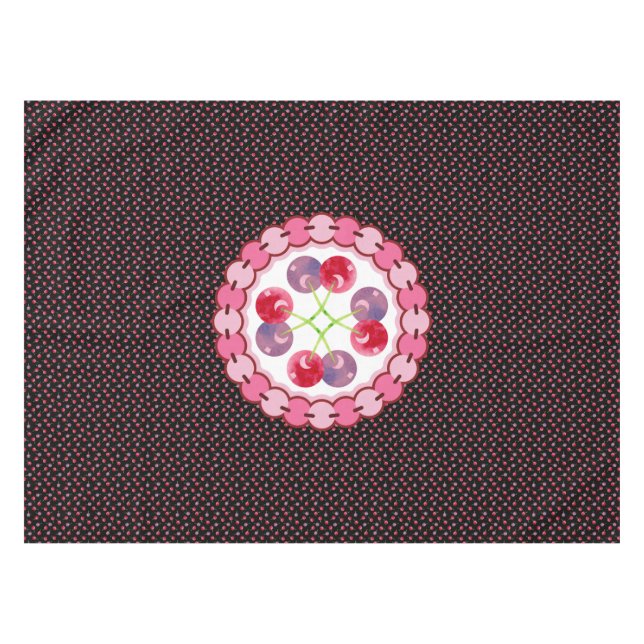 Muster für Wasserfarbenkirschen Tischdecke (Vorderseite (Horizontal))