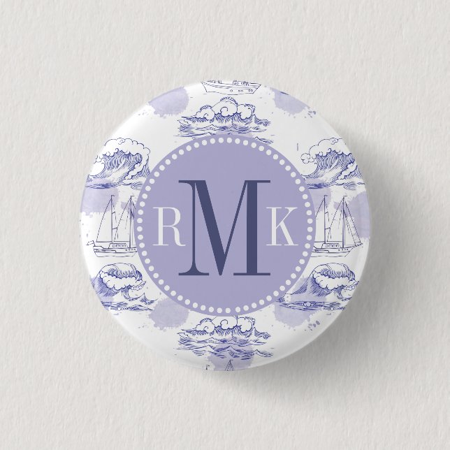Muster für Wasserfarbwagen und Schiffe Button (Vorderseite)