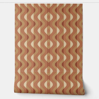 Muster für Wavy Lines in Boho Colors Tapete