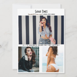 Muster für weibliche Comp-Karte Einladung