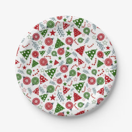 Muster für Weihnachtselemente Pappteller