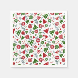 Muster für Weihnachtselemente Serviette