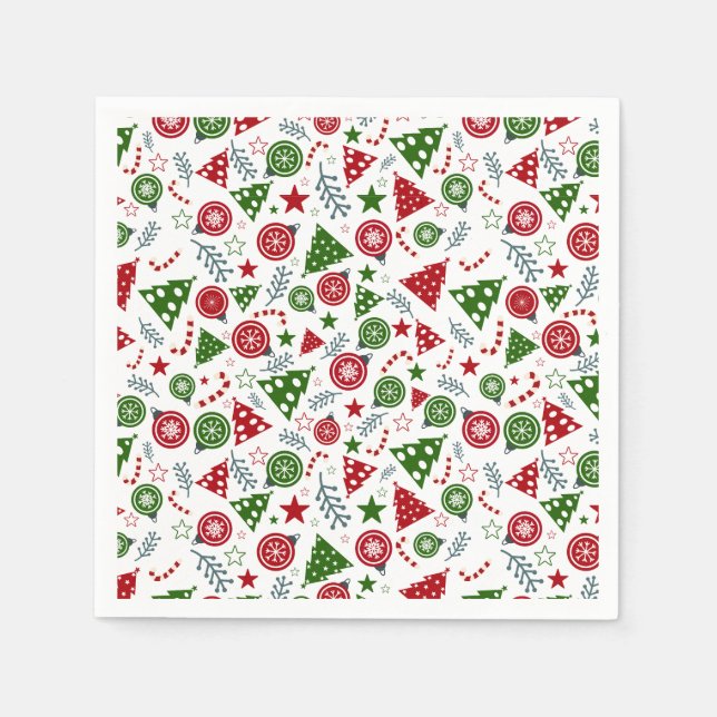 Muster für Weihnachtselemente Serviette (Vorderseite)