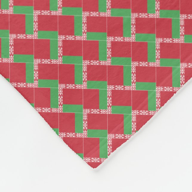 Muster für Weißrussland-Flaggenmuster Fleecedecke (Ecke)