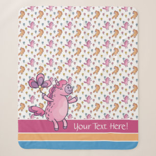 Muster für Whimsikhörner und Hübsche Blume Sherpadecke