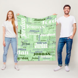 Muster für wiederholten Sage Green Name Modern Fleecedecke