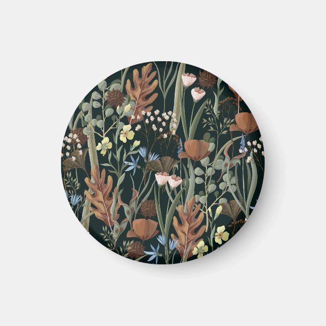 Muster für wild und getrocknete Blume. Magnet (Vorne)