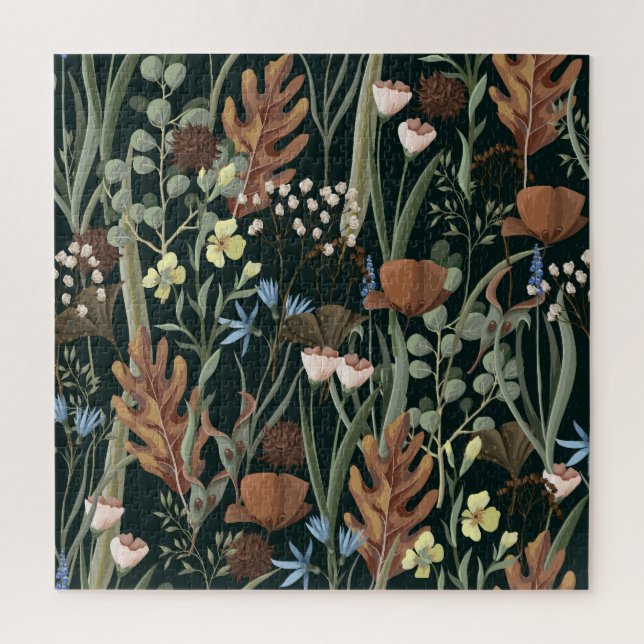 Muster für wild und getrocknete Blume. Puzzle (Vertikal)