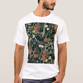 Muster für wild und getrocknete Blume. T-Shirt