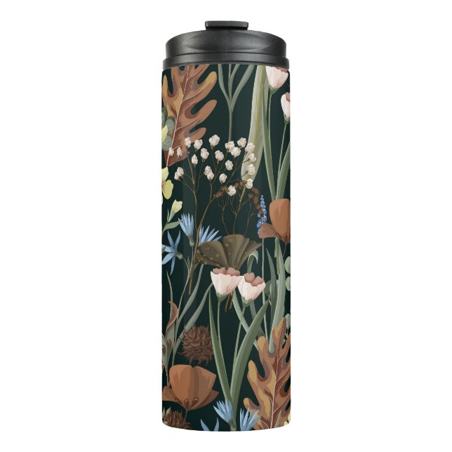 Muster für wild und getrocknete Blume. Thermosbecher (Vorderseite)