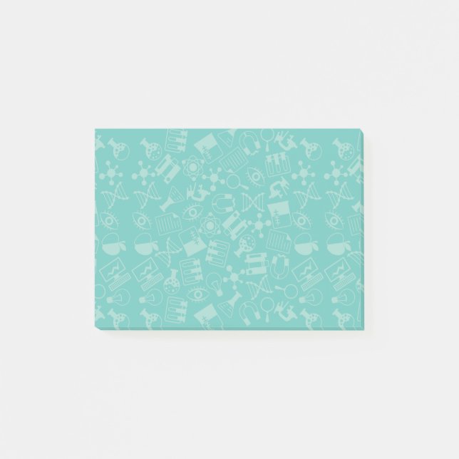 Muster für Wissenschaftssymbolen Post-it Klebezettel (Vorderseite)
