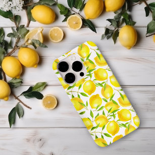 Muster für Zitronen und Blätter Case-Mate iPhone Hülle