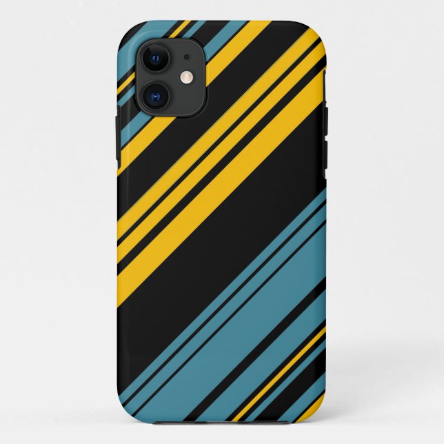 Muster Gelb, Schwarz und Blau 2 Case-Mate iPhone Hülle (Rückseite)