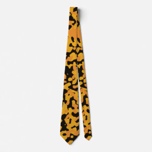 Muster Gelb und Orange Camouflage Krawatte
