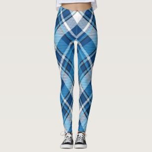 Muster Geometrisch Vintage Trendig Blau Leggings